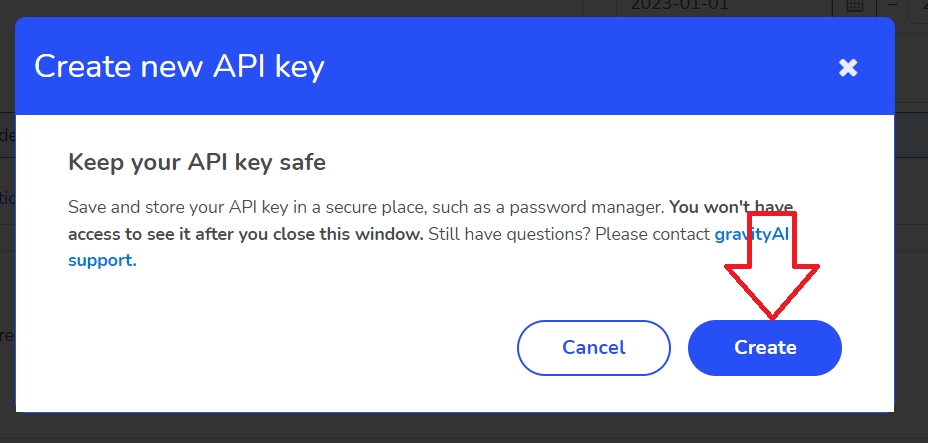 Note that this API key must be kept secret